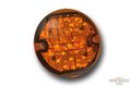 Flat-Style Turn Signal Insert Chrome Amber LED For Harley-Davidson