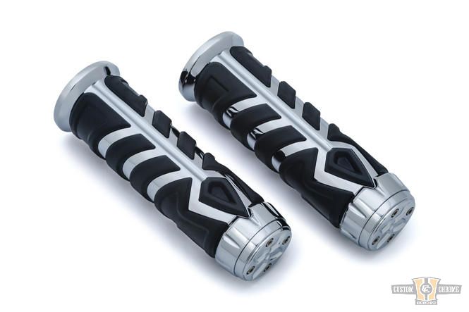 Spear Grips Chrome 7/8" Throttle By Wire For Harley-Davidson