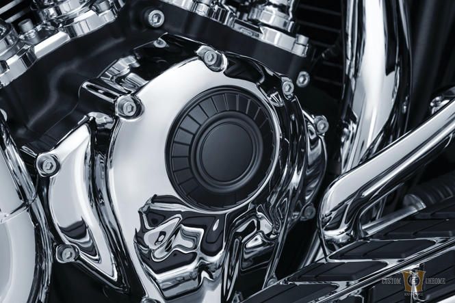 Aztec Cam Cover Accent Black Satin For Harley-Davidson