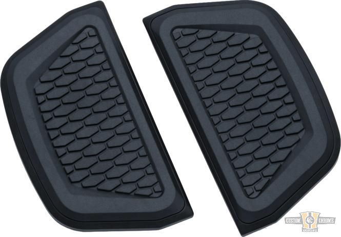 Hex Passenger Board Inserts Black, Satin For Harley-Davidson