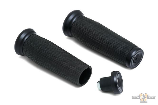 Thresher Open Ends Grips Black 7/8" Satin Cable operated Throttle By Wire For Harley-Davidson