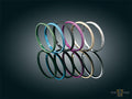 Knurled Accent Rings Black For Harley-Davidson