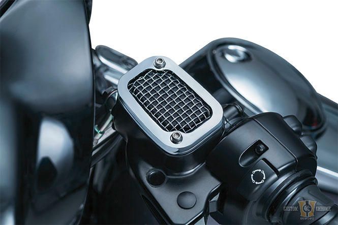Mesh Master Cylinder Cover Chrome For Harley-Davidson