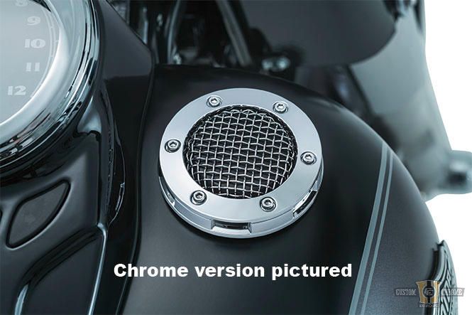 Vented Mesh Gas Cap Black For Harley-Davidson