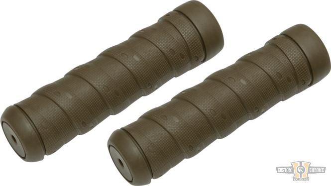 Classic Wrap Grips Brown 1" Cable operated Throttle By Wire For Harley-Davidson