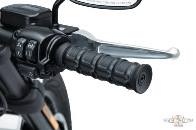 Dillinger Grips Black 1" Satin Throttle By Wire For Harley-Davidson