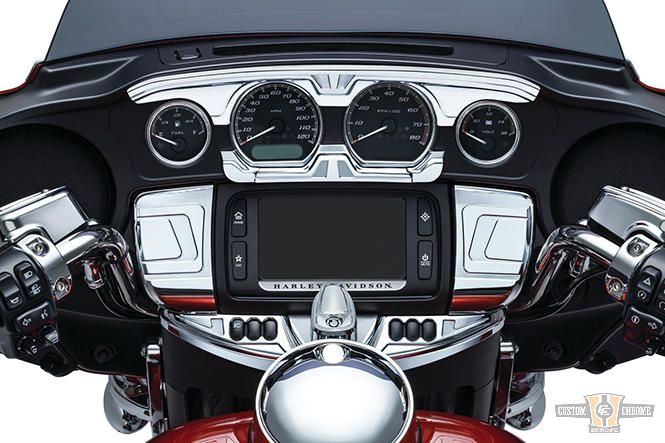 Gauge Accent Trim Chrome For Harley-Davidson