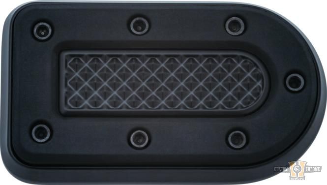 Heavy Duty Brake Pedal Pad Black, Satin For Harley-Davidson