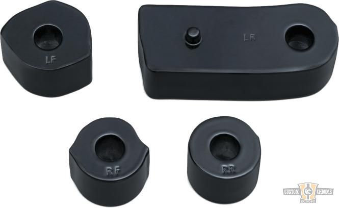 Driver Floorboard Spacers Black, Gloss For Harley-Davidson