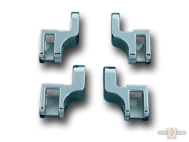 Driver Floorboard Relocation Brackets Chrome For Harley-Davidson