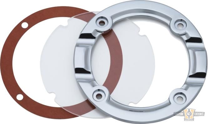 Clear Trap Door for Standard & Blood Groove Hypercharger Chrome For Harley-Davidson