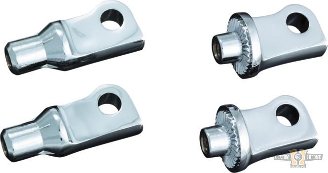 Splined Peg Adapters Chrome For Harley-Davidson