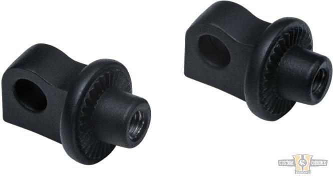 Splined Peg Adapters Black Satin For Harley-Davidson