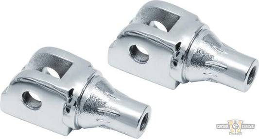 Tapered Peg Adapters Chrome For Harley-Davidson