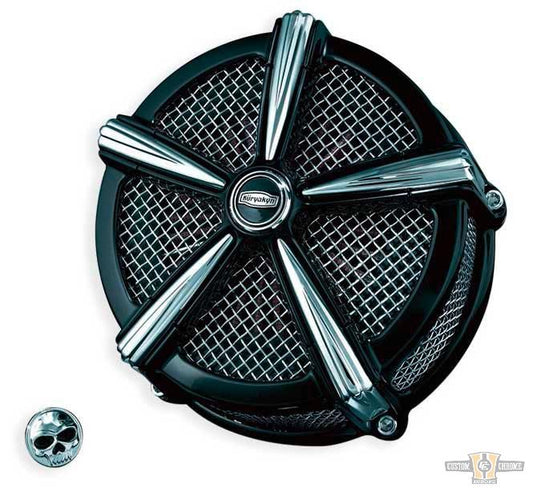 Mach 2 Air Cleaner Black For Harley-Davidson