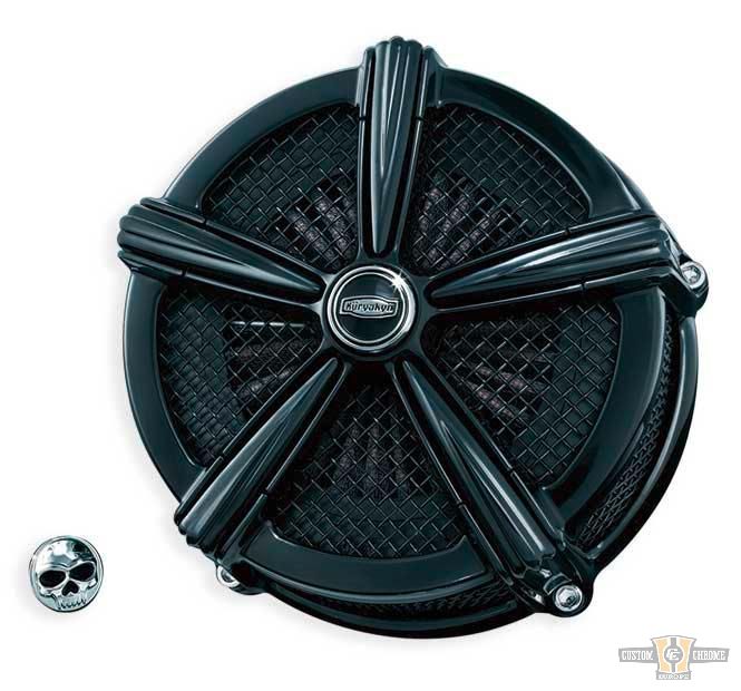 Mach 2 Air Cleaner Black Gloss For Harley-Davidson