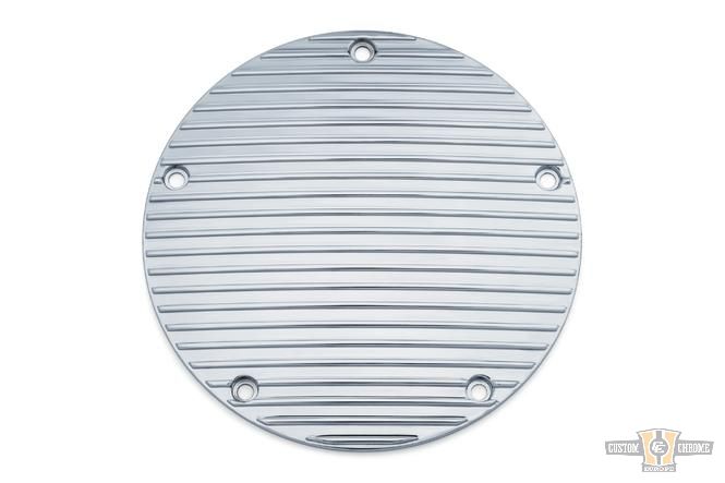 Finned Derby Cover Chrome For Harley-Davidson