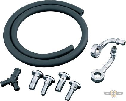 Short Leg Bluegrass Breather Kit Chrome For Harley-Davidson