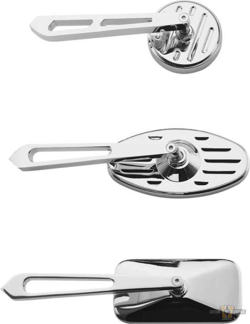 Custom Rectangular Mirror Chrome For Harley-Davidson