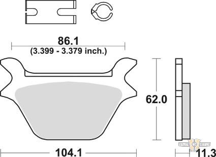 Organic Replacement Brake Pads For Harley-Davidson