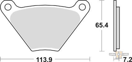 Organic Replacement Brake Pads For Harley-Davidson