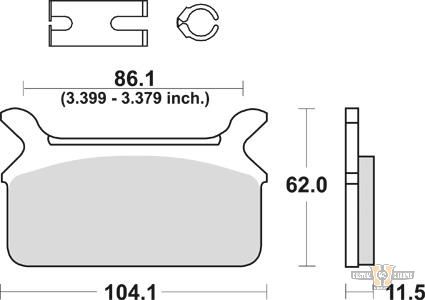 Organic Replacement Brake Pads For Harley-Davidson