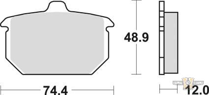 Organic Replacement Brake Pads For Harley-Davidson