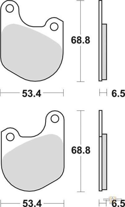 Organic Replacement Brake Pads For Harley-Davidson