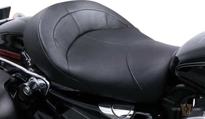 BIGIST Solo Air-1 Seat Black Vinyl For Harley-Davidson