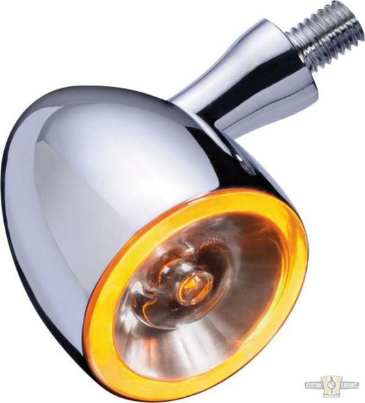 Bullet 1000 PL LED Turn Signal/Position Light Chrome Yellow LED For Harley-Davidson