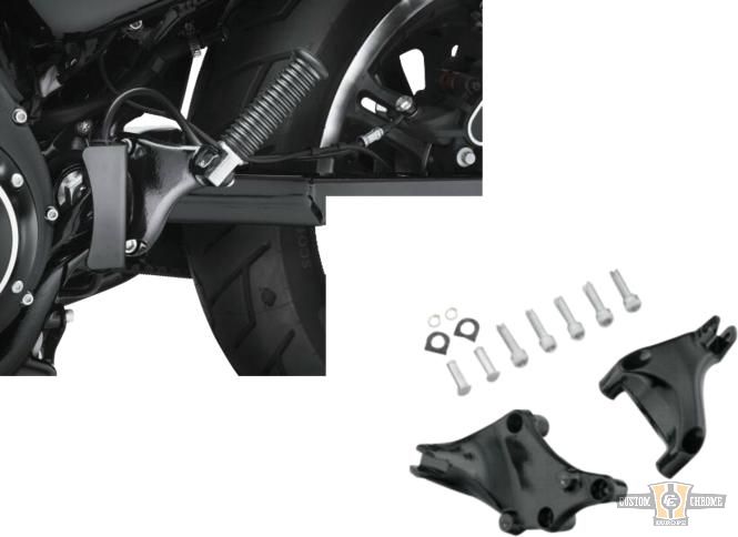 Sportster Passenger Peg Mounts Black, Anodized For Harley-Davidson