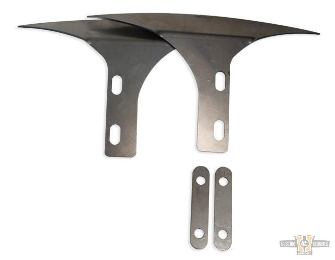 Non Cut Out Front Fender Side Plate Raw For Harley-Davidson