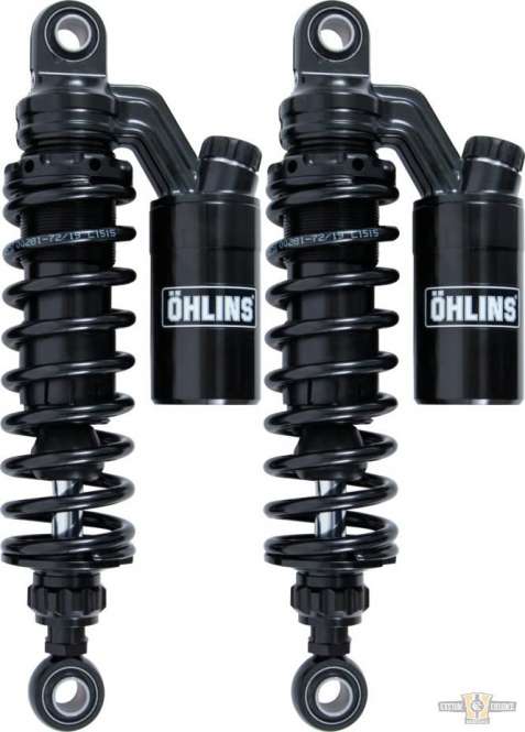 S36PR1C1L Blackline Road & Track 296mm Twin Shocks For Harley-Davidson