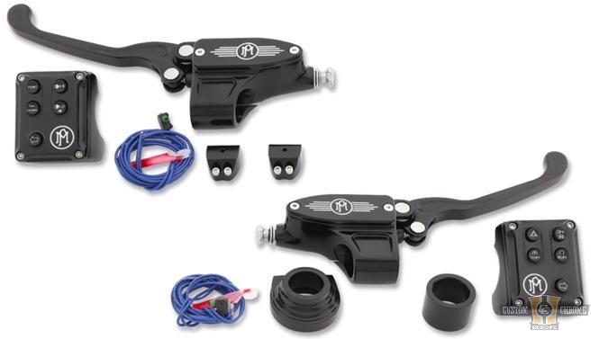 Contour Hand Control Sets Contrast Cut 11/16" 9/16" For Harley-Davidson