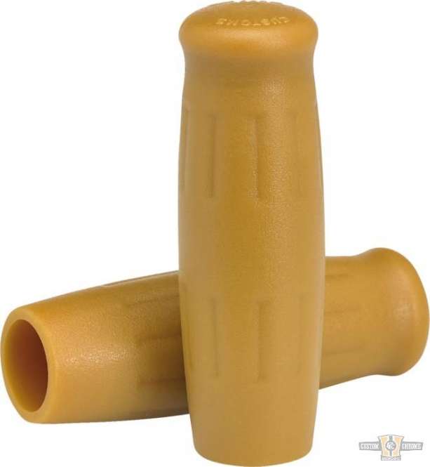 Classic Grips Natural Gum 1" Cable operated Throttle By Wire For Harley-Davidson