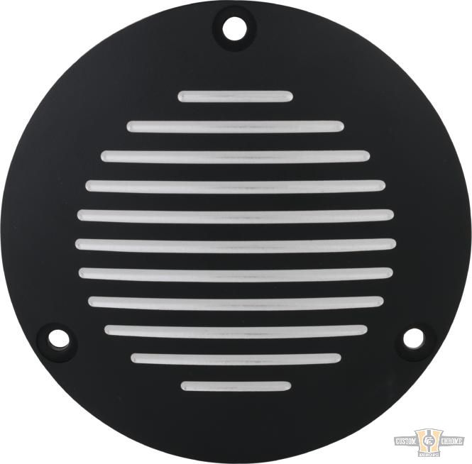 Stanza Derby Cover Black For Harley-Davidson