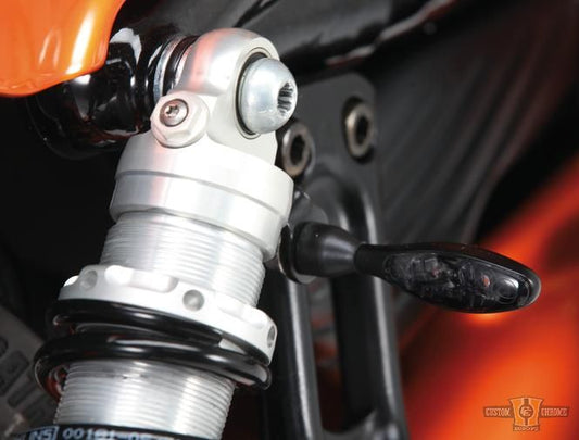 Rear Turn Signal Bracket Black Powder Coated For Harley-Davidson