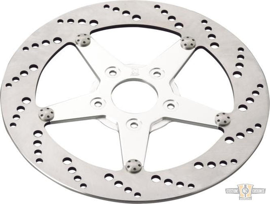 Drilled Brake Rotor Aluminium Stainless Steel 11,5" Right For Harley-Davidson