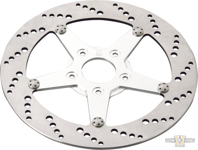 Drilled Brake Rotor Aluminium Stainless Steel 8,5" Left For Harley-Davidson