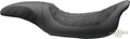 Horizontal Seat Black Alcantara Leather For Harley-Davidson