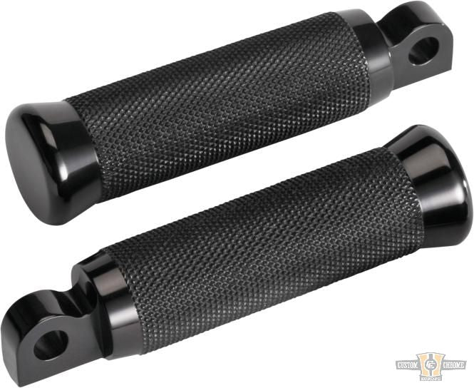 Knurled Sportster 48 and 72 Foot Pegs Black, Anodized, Knurled For Harley-Davidson