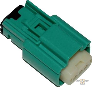 3-Position Molex MX-150 Series Male Connector Green For Harley-Davidson