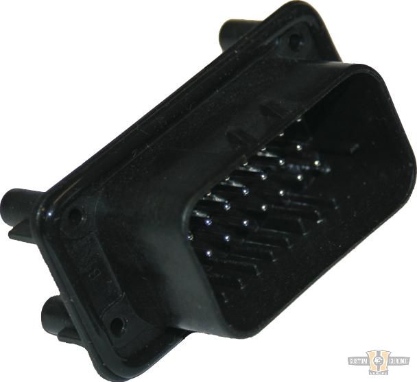 23-Pin Male Fairing Radio Plug Black For Harley-Davidson