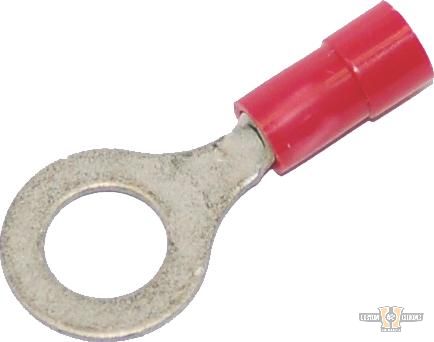 0,7-1,2 mm PVC #.25" Ring Terminal Red For Harley-Davidson