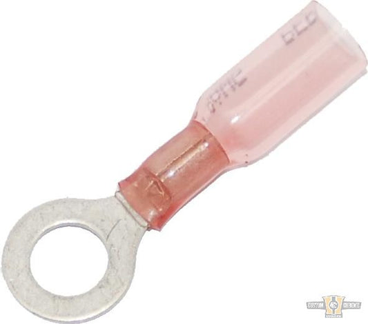 0,7-1,2 mm Heat Sealable #.25" Ring Terminal Pink For Harley-Davidson