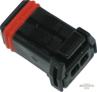 MX-1900 2-Position Black Socket Connector Housing Black For Harley-Davidson