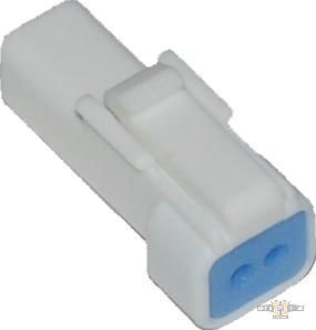 JST 2-Position Receptacle Connector with Wire Seal White For Harley-Davidson