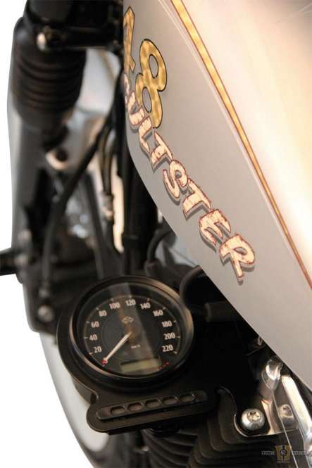 Speedometer Relocation Kit Black Powder Coated For Harley-Davidson