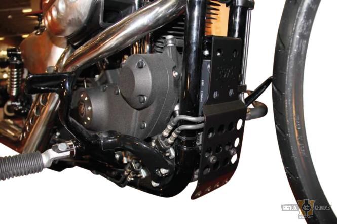Old School Lower Engine Cover Black Powder Coated For Harley-Davidson