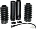 6-Piece Fork Covers with lower Fork Rubbers Black Gloss Powder Coated For Harley-Davidson